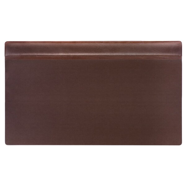 Dacasso Chocolate Brown Leather 34" X 20" Top-Rail Desk Pad PR-3421 - main